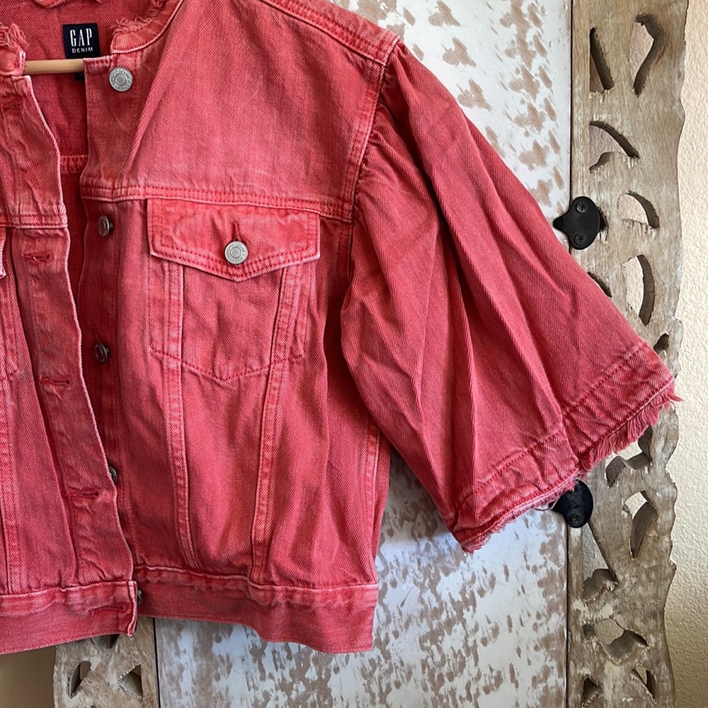 GAP Red Denim Jacket